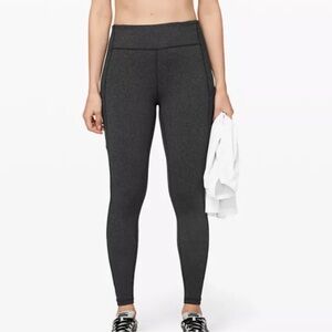 LULULEMON Speed Up Tight 28" Power Luxtreme Variegated Knit Heathered Black 4